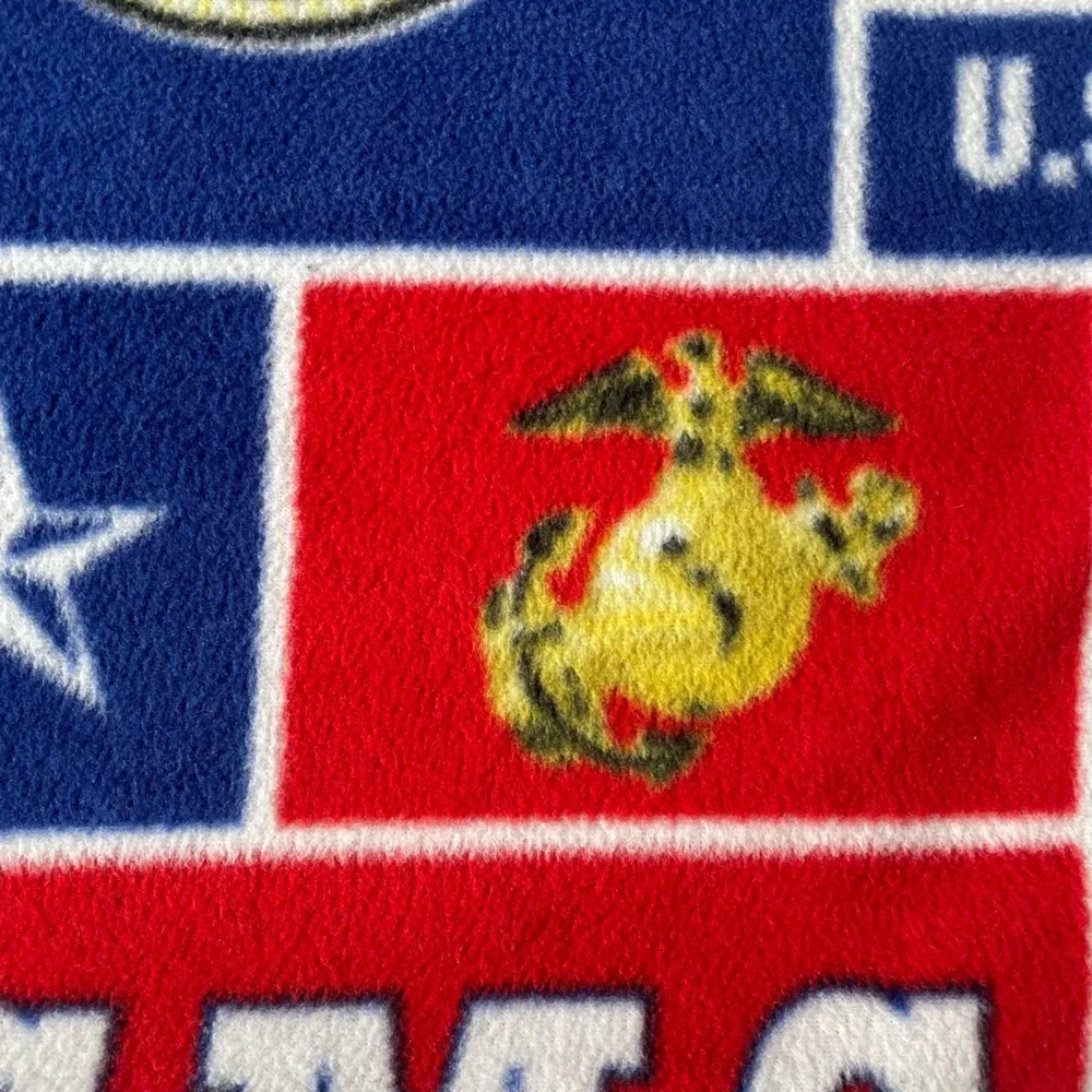 USMC Marine Corps Fleece Pillowcase Marines Flag Military Tank Standard Pillow